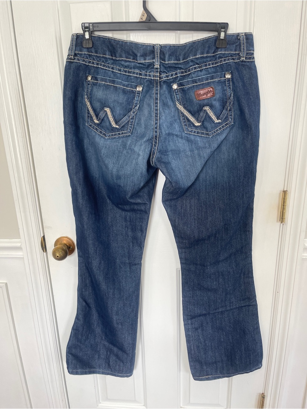 Wrangler Premium Patch Jeans Women's 13/14x32 Low Rise Bootcut Western